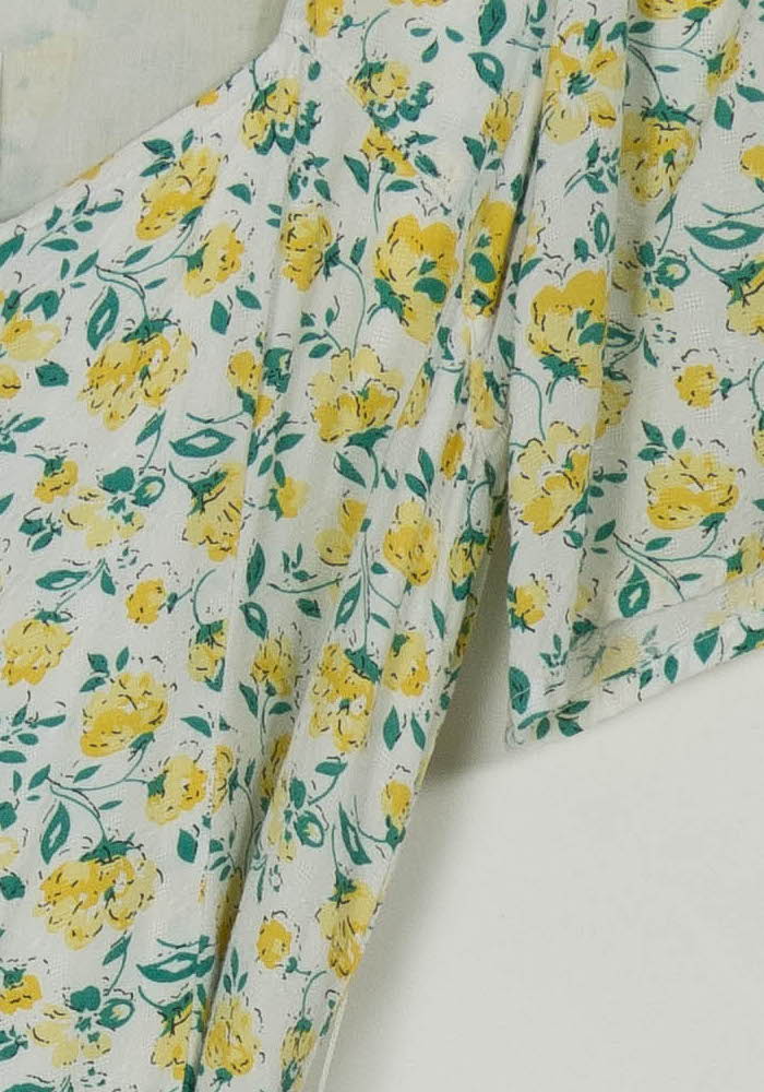 Robe Longue Blanche et Jaune - Taille M/38 de la marque Petite Mendigote | PARAD107038 - Vendu par Paradigme - Image 3