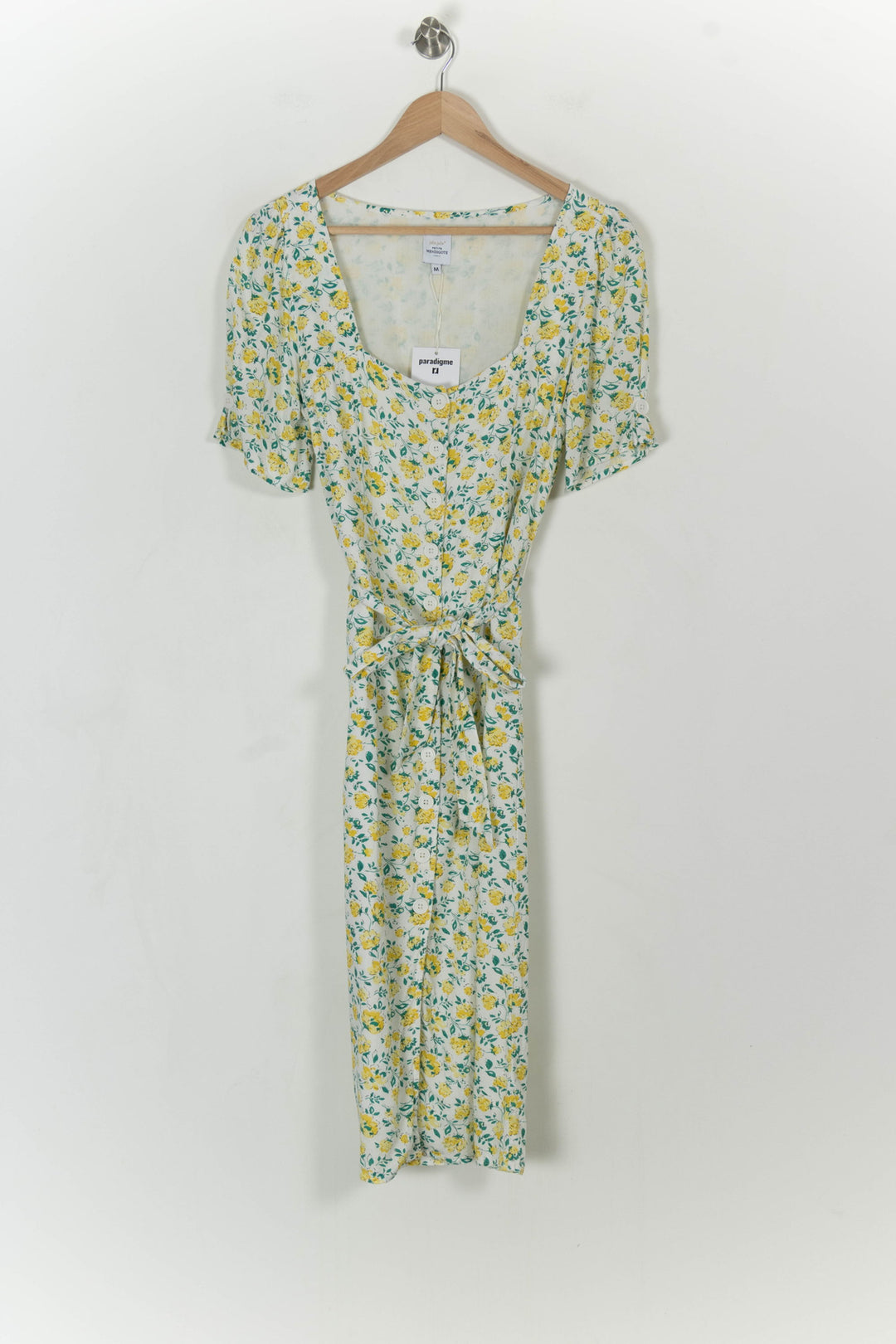 Robe Longue Blanche et Jaune - Taille M/38 de la marque Petite Mendigote | PARAD107038 - Vendu par Paradigme - Image 2