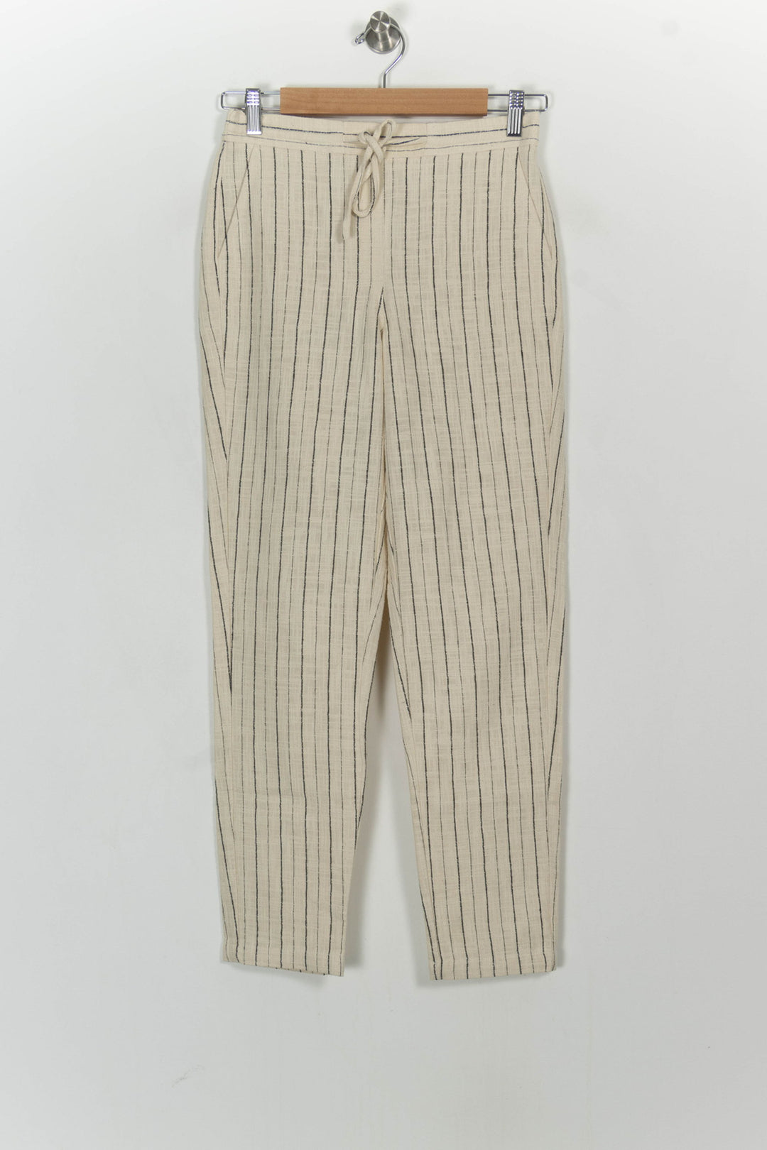 Pantalon Rayé Beige et Noir - Taille S/36 de la marque Maison 123 | PARAD107042 - Vendu par Paradigme - Image 2
