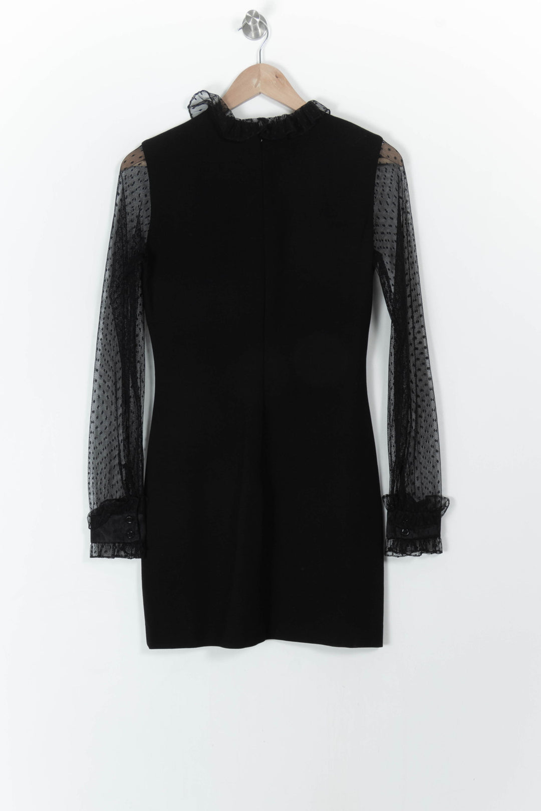 Robe Manche Longue Noire - Taille S/36 de la marque The Kooples | PARAD107046 - Vendu par Paradigme - Image 4
