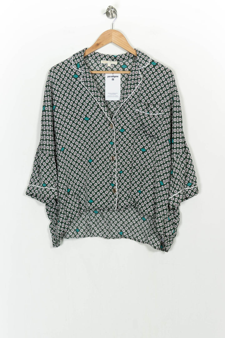 Chemise Verte et Blanche - Taille M/38 de la marque Maje | PARAD107048 - Vendu par Paradigme - Image 2