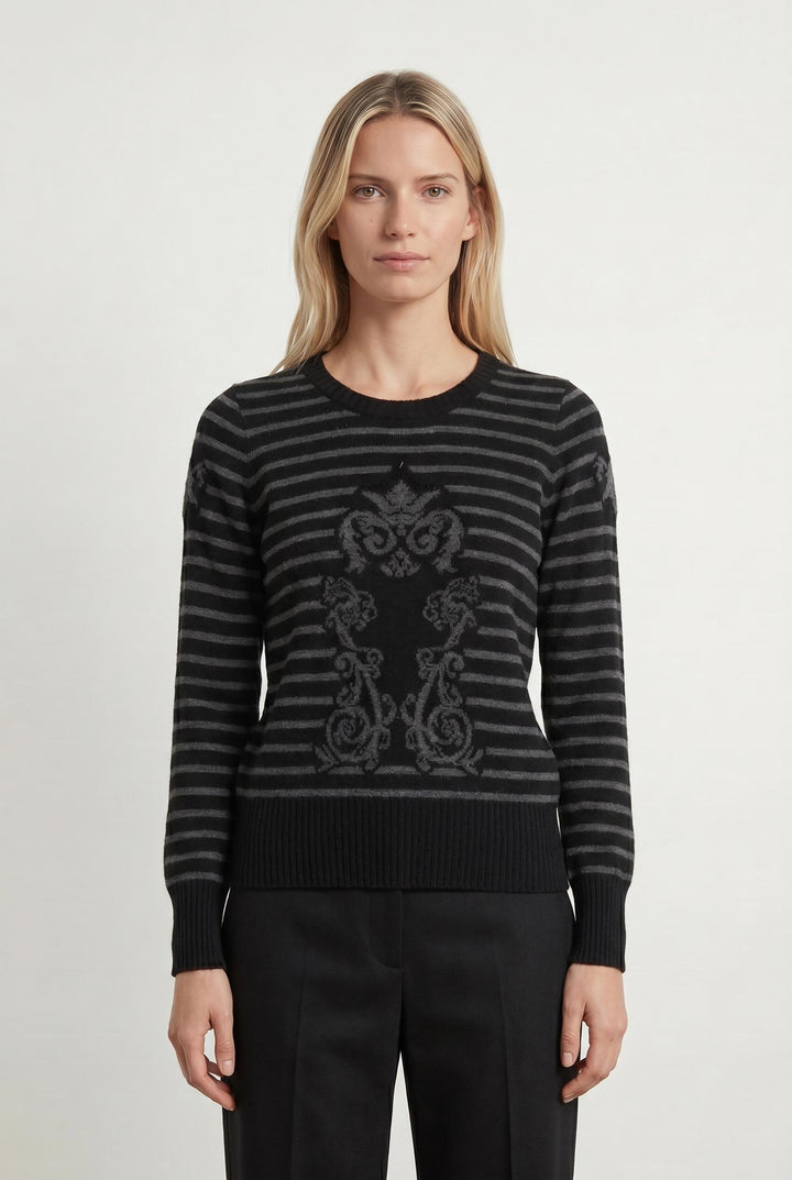 Pull Noir et Gris - Taille M/38 de la marque Indies | PARAD107053 - Vendu par Paradigme - Image 1