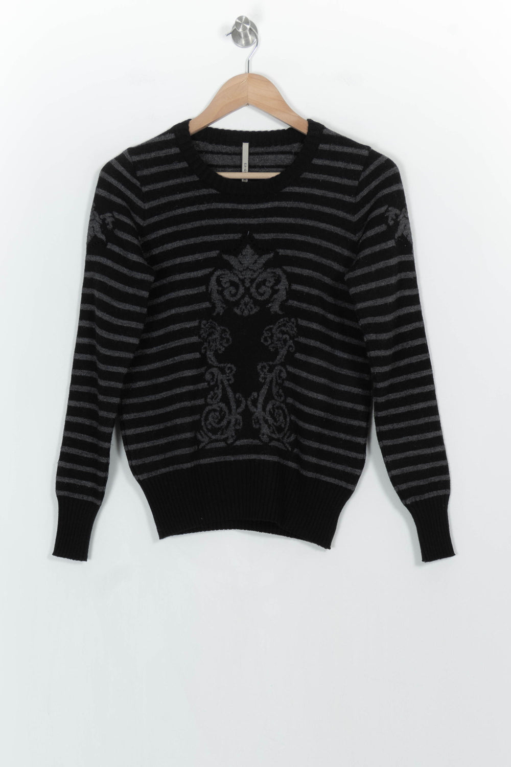 Pull Noir et Gris - Taille M/38 de la marque Indies | PARAD107053 - Vendu par Paradigme - Image 2