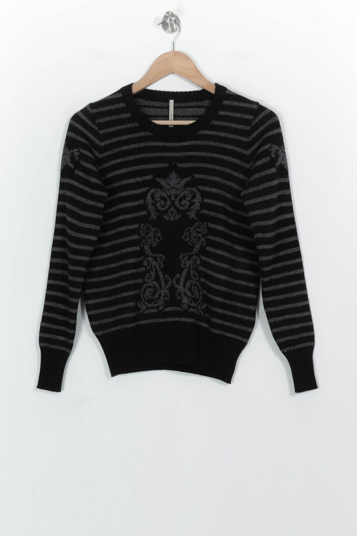 Pull Noir et Gris - Taille M/38 de la marque Indies | PARAD107053 - Vendu par Paradigme - Image 2