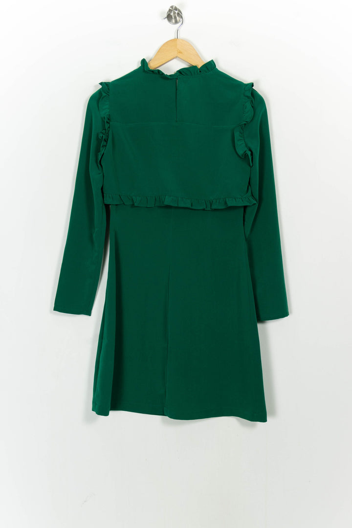 Robe à Volants Verte - Taille S/36 de la marque Maje | PARAD107054 - Vendu par Paradigme - Image 4