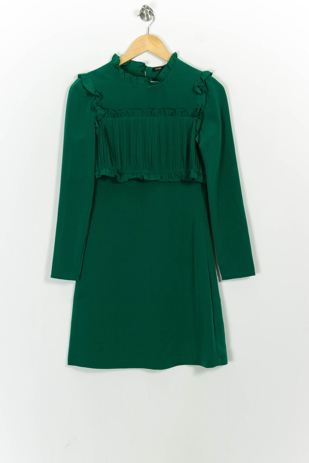 Robe à Volants Verte - Taille S/36 de la marque Maje | PARAD107054 - Vendu par Paradigme - Image 2