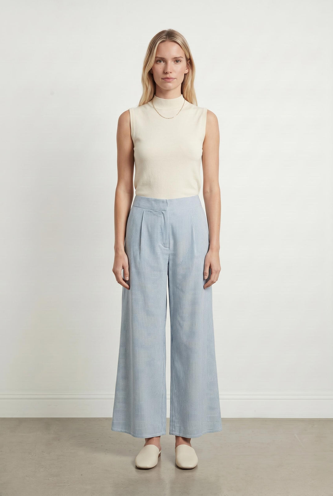 Pantalon Large Bleu - Taille S/36 de la marque Indies | PARAD107056 - Vendu par Paradigme - Image 1