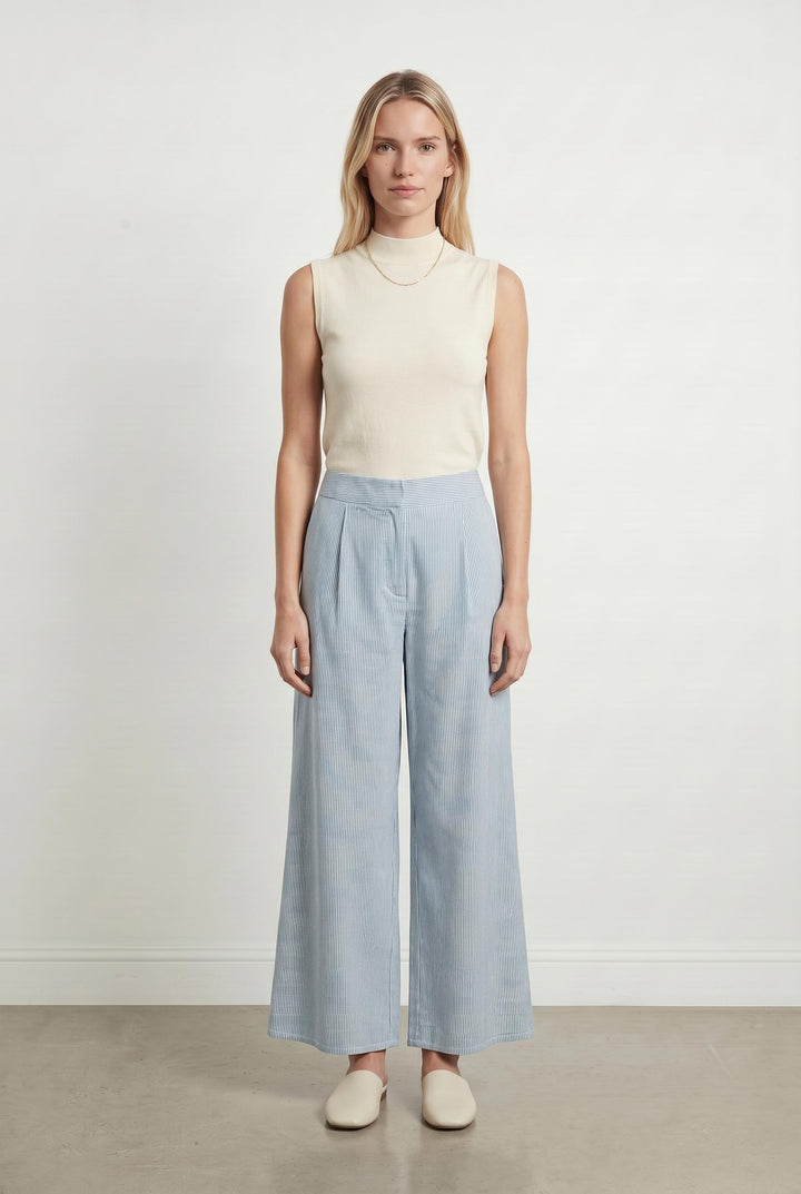 Pantalon Large Bleu - Taille S/36 de la marque Indies | PARAD107056 - Vendu par Paradigme - Image 1