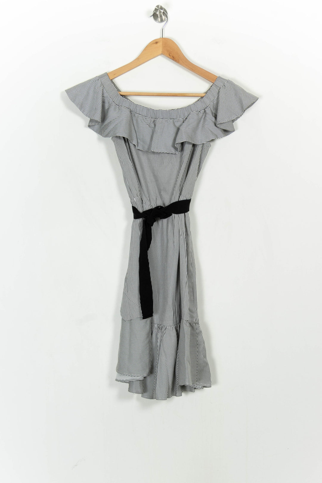 Robe Midi Blanche et Noire - Taille S/36 de la marque Maje | PARAD107058 - Vendu par Paradigme - Image 4