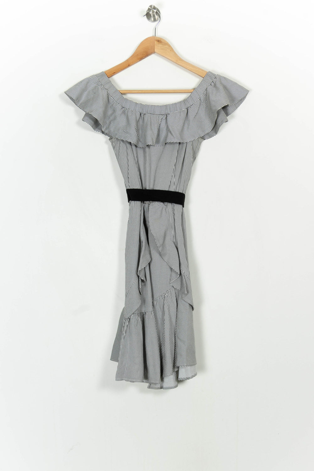 Robe Midi Blanche et Noire - Taille S/36 de la marque Maje | PARAD107058 - Vendu par Paradigme - Image 2
