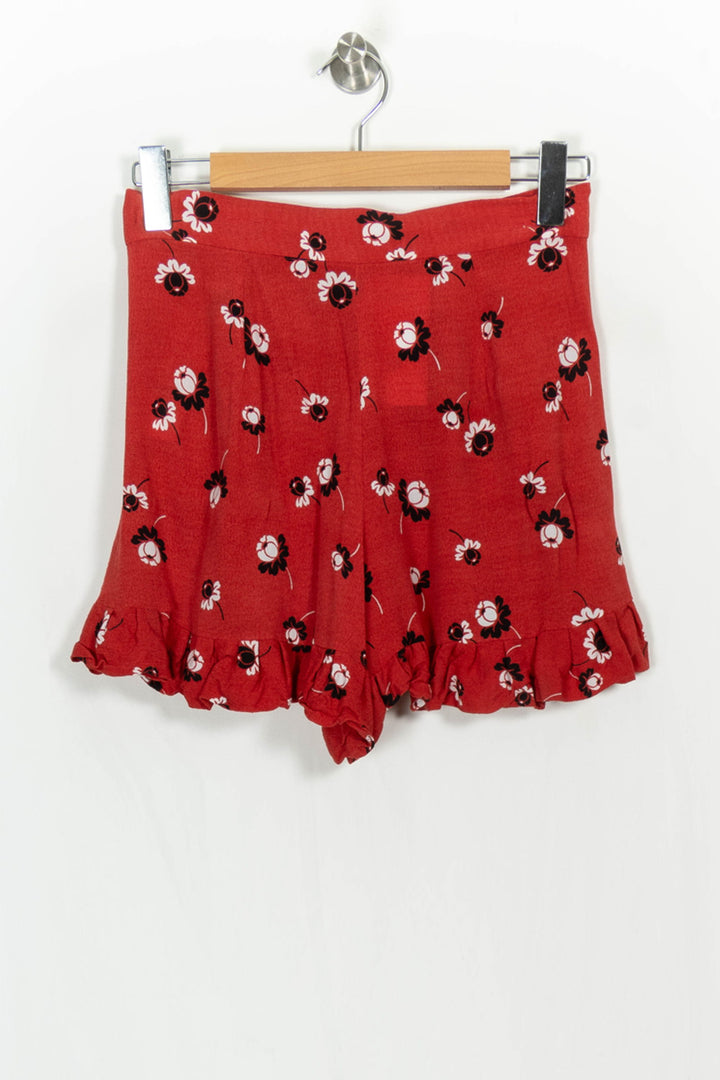 Short Fleuri Rouge et Noir - Taille M/38 de la marque Maje | PARAD107059 - Vendu par Paradigme - Image 4