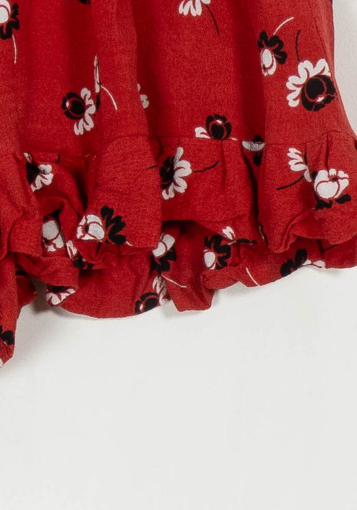 Short Fleuri Rouge et Noir - Taille M/38 de la marque Maje | PARAD107059 - Vendu par Paradigme - Image 3