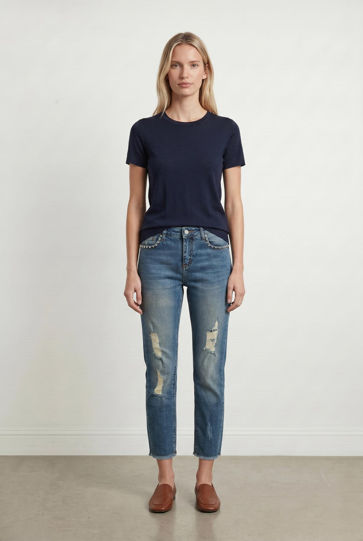Jean Déchiré Bleu - Taille S/36 de la marque Zadig&Voltaire | PARAD107064 - Vendu par Paradigme - Image 1