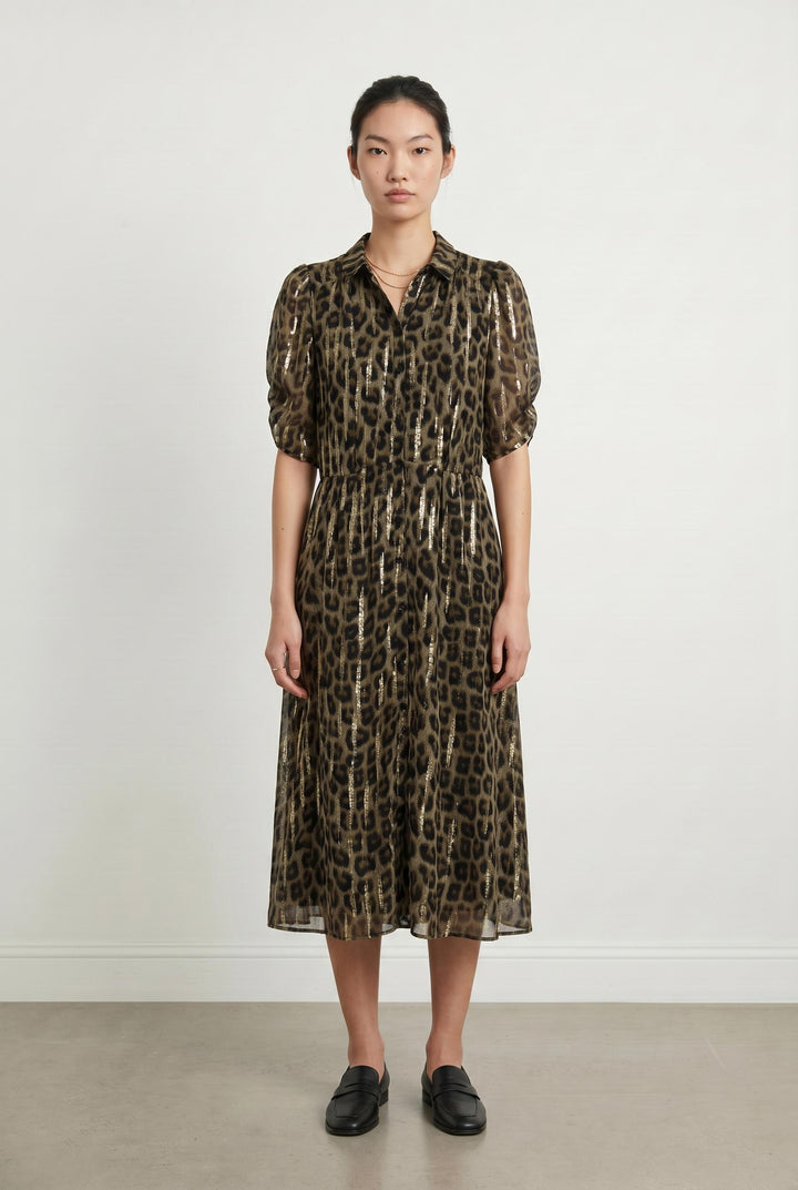 Robe Midi Dorée et Noire - Taille S/36 de la marque ba&sh | PARAD107076 - Vendu par Paradigme - Image 1