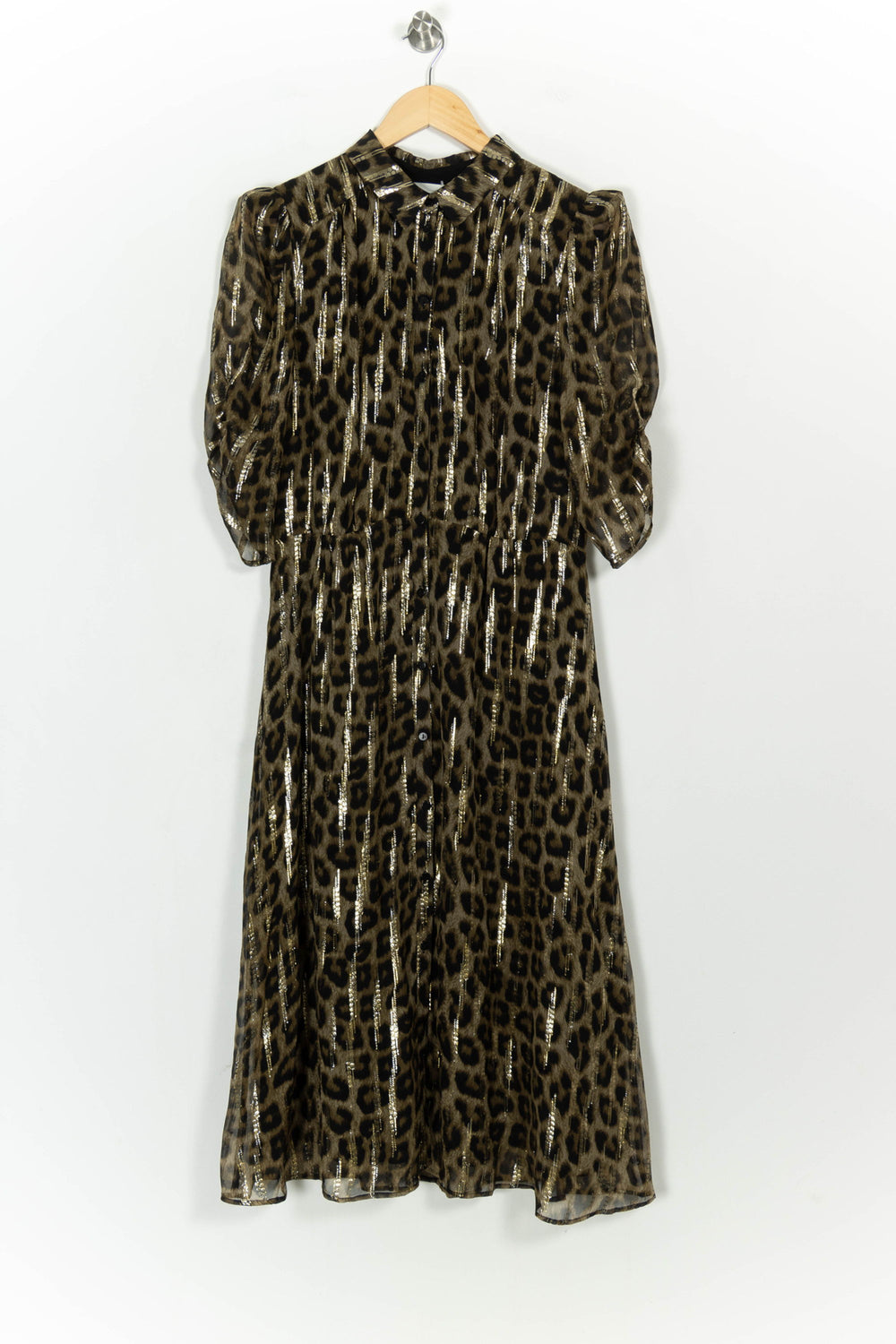 Robe Midi Dorée et Noire - Taille S/36 de la marque ba&sh | PARAD107076 - Vendu par Paradigme - Image 2