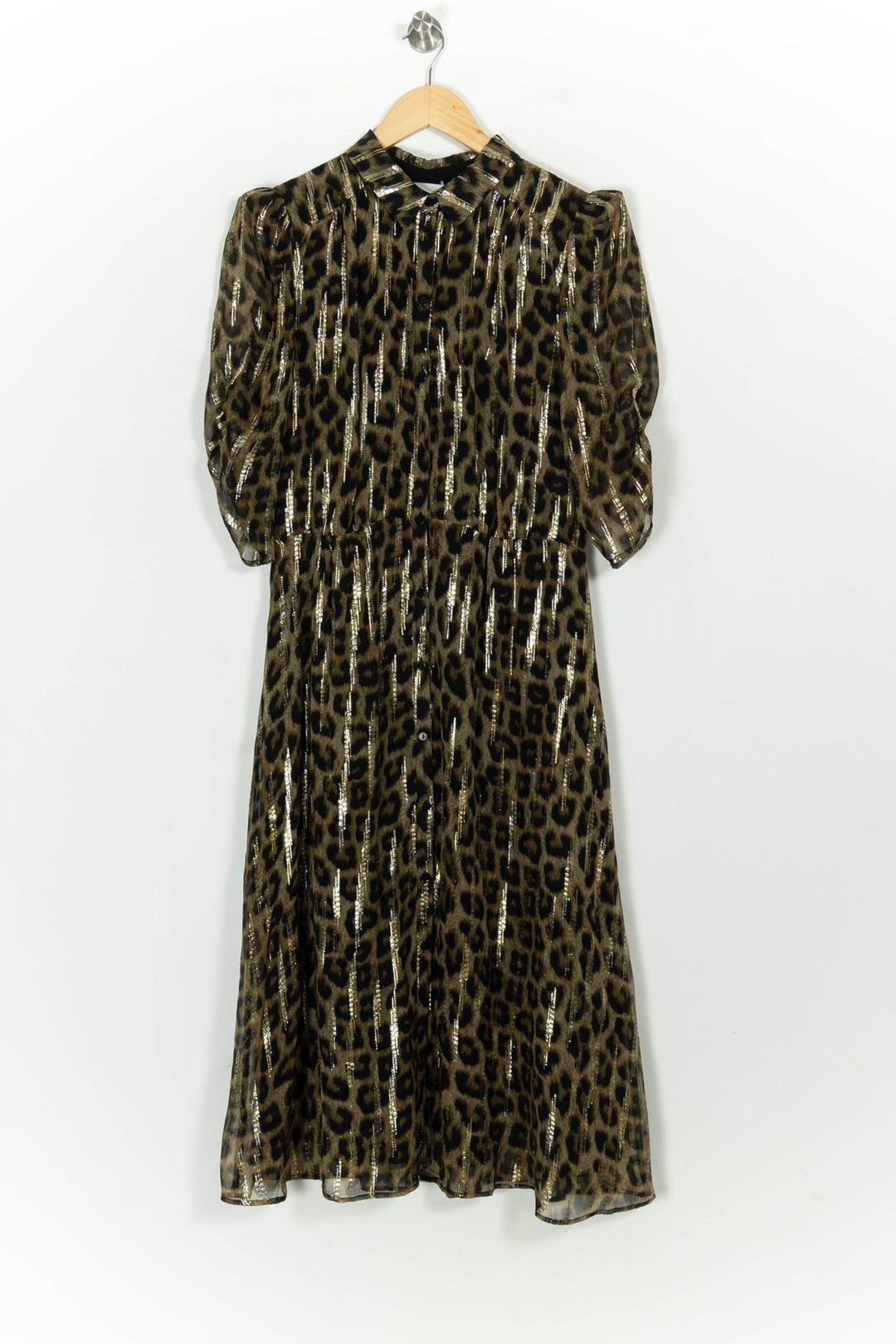 Robe Midi Dorée et Noire - Taille S/36 de la marque ba&sh | PARAD107076 - Vendu par Paradigme - Image 2