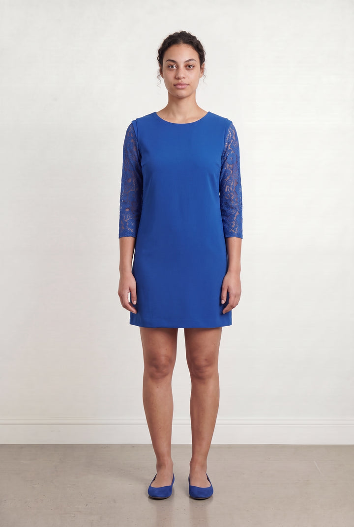 Robe Droite Bleue - Taille L/40 de la marque Sandro | PARAD107077 - Vendu par Paradigme - Image 1