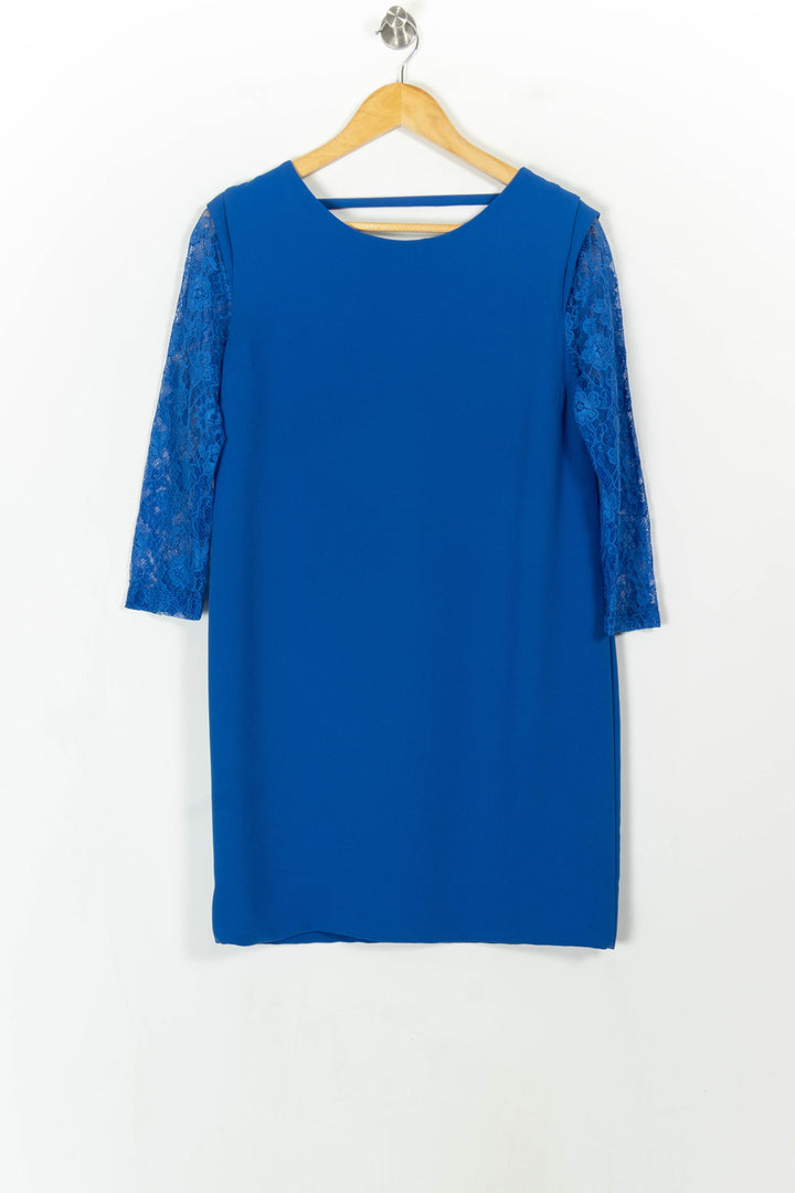 Robe Droite Bleue - Taille L/40 de la marque Sandro | PARAD107077 - Vendu par Paradigme - Image 2