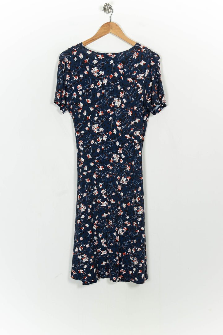 Robe Fleurie Bleu et Blanche - Taille S/36 de la marque La Fée Maraboutée | PARAD107080 - Vendu par Paradigme - Image 4