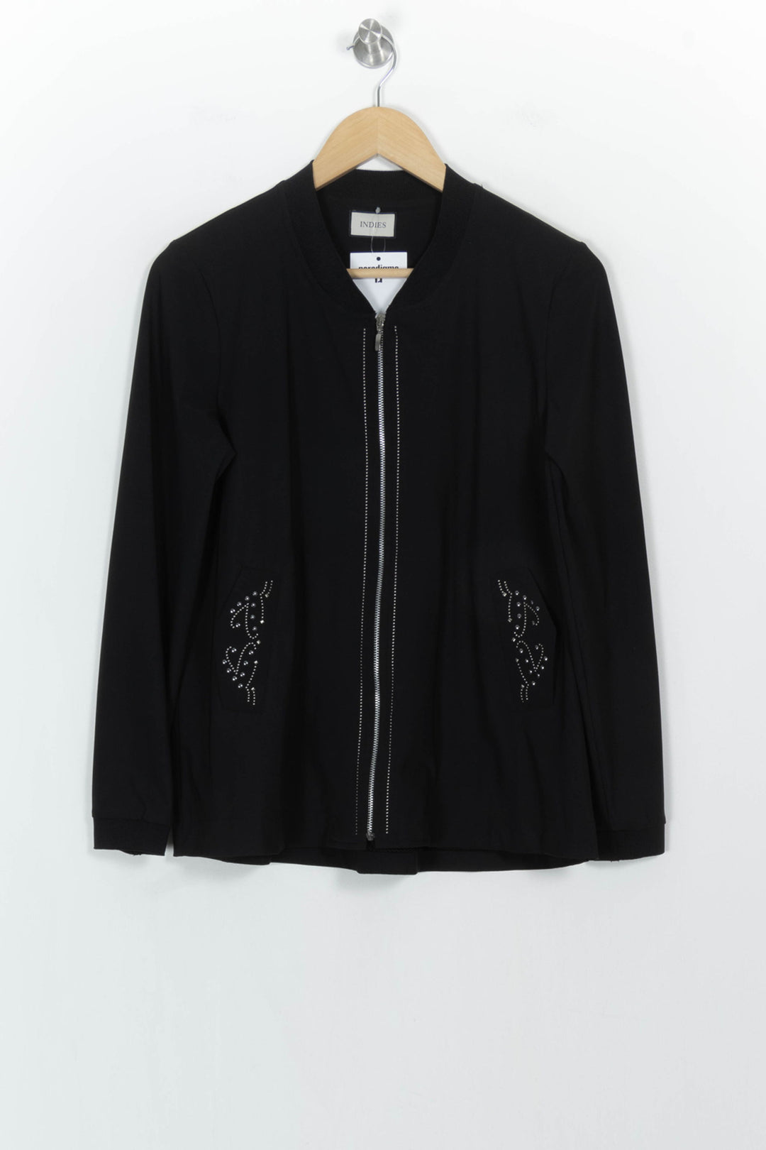 Blouson Noir - Taille S/36 de la marque Indies | PARAD107082 - Vendu par Paradigme - Image 2