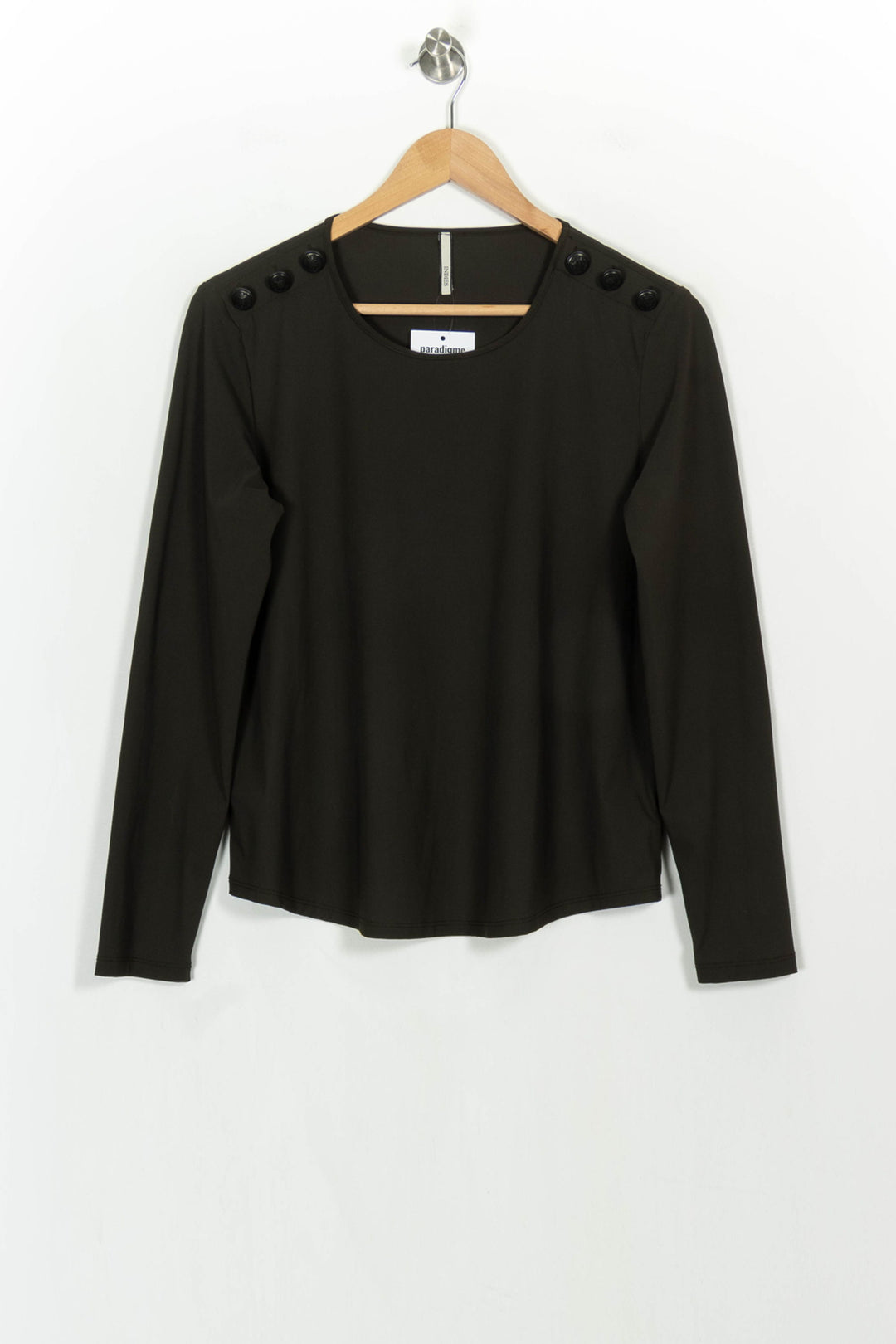 T-shirt Manches Longues Vert - Taille M/38 de la marque Indies | PARAD107083 - Vendu par Paradigme - Image 2