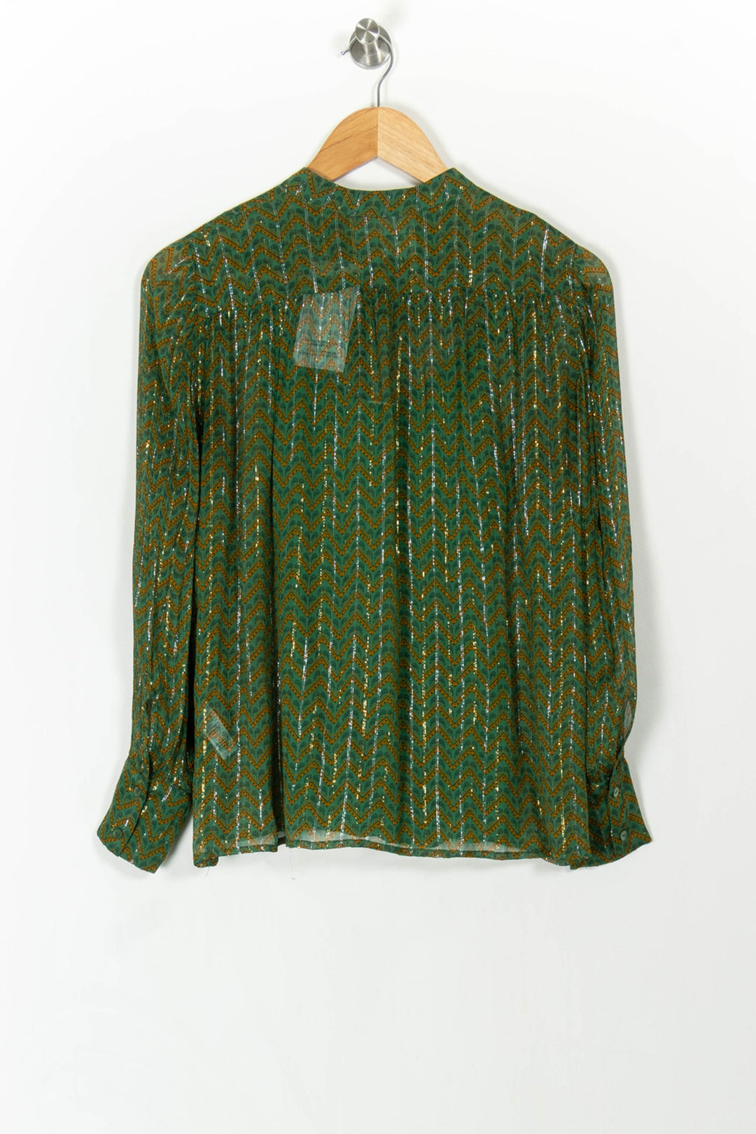 Blouse Verte et Orange - Taille XS/34 de la marque ba&sh | PARAD107090 - Vendu par Paradigme - Image 4