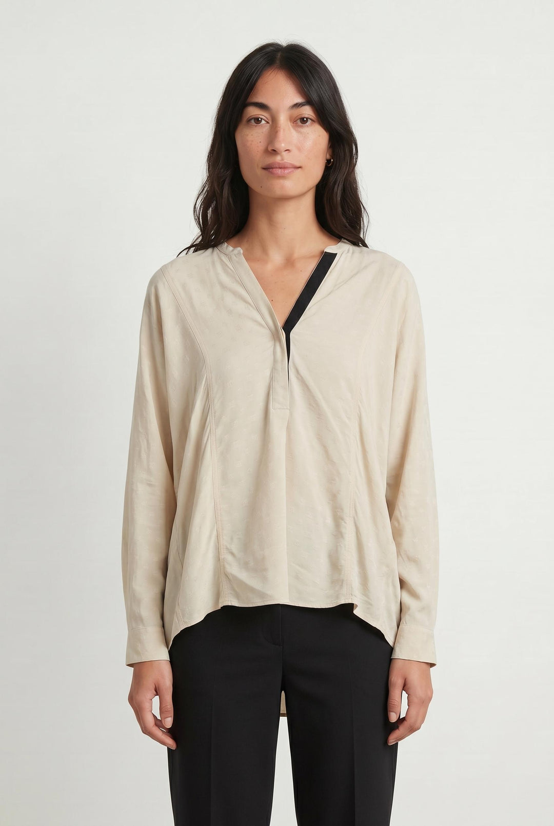 Blouse Beige et Noire - Taille M/38 de la marque Zadig&Voltaire | PARAD107091 - Vendu par Paradigme - Image 1