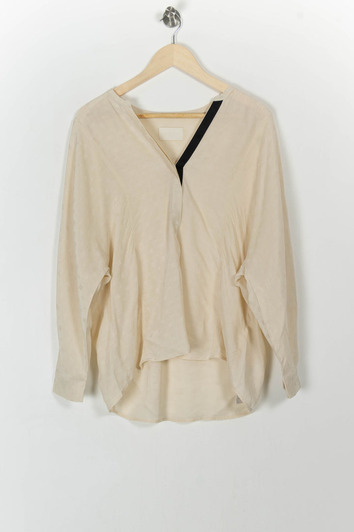 Blouse Beige et Noire - Taille M/38 de la marque Zadig&Voltaire | PARAD107091 - Vendu par Paradigme - Image 2