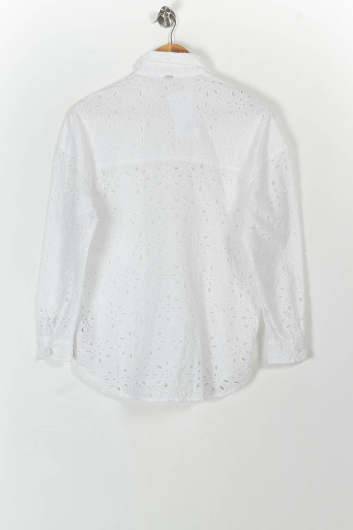 Chemise Brodée Blanche - Taille XS/34 de la marque IKKS | PARAD107095 - Vendu par Paradigme - Image 4
