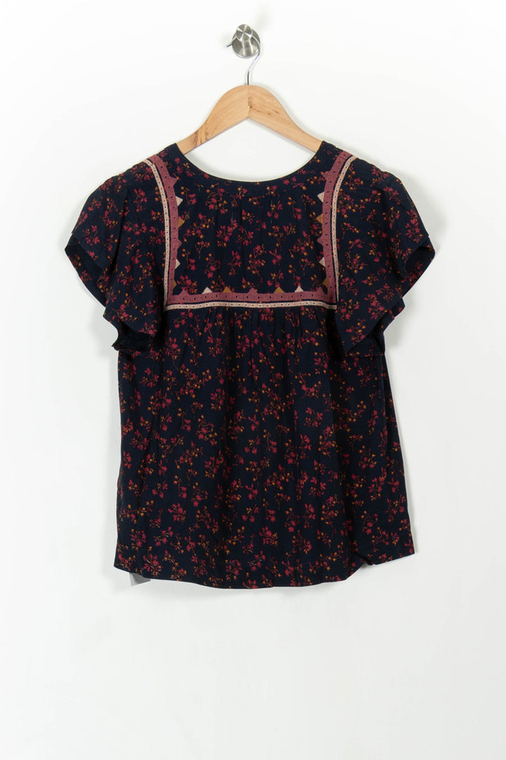 Blouse Bleu et Rouge - Taille S/36 de la marque ba&sh | PARAD107097 - Vendu par Paradigme - Image 4