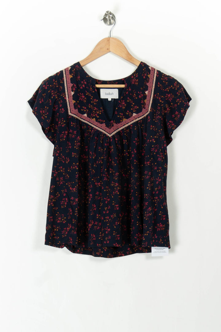 Blouse Bleu et Rouge - Taille S/36 de la marque ba&sh | PARAD107097 - Vendu par Paradigme - Image 2