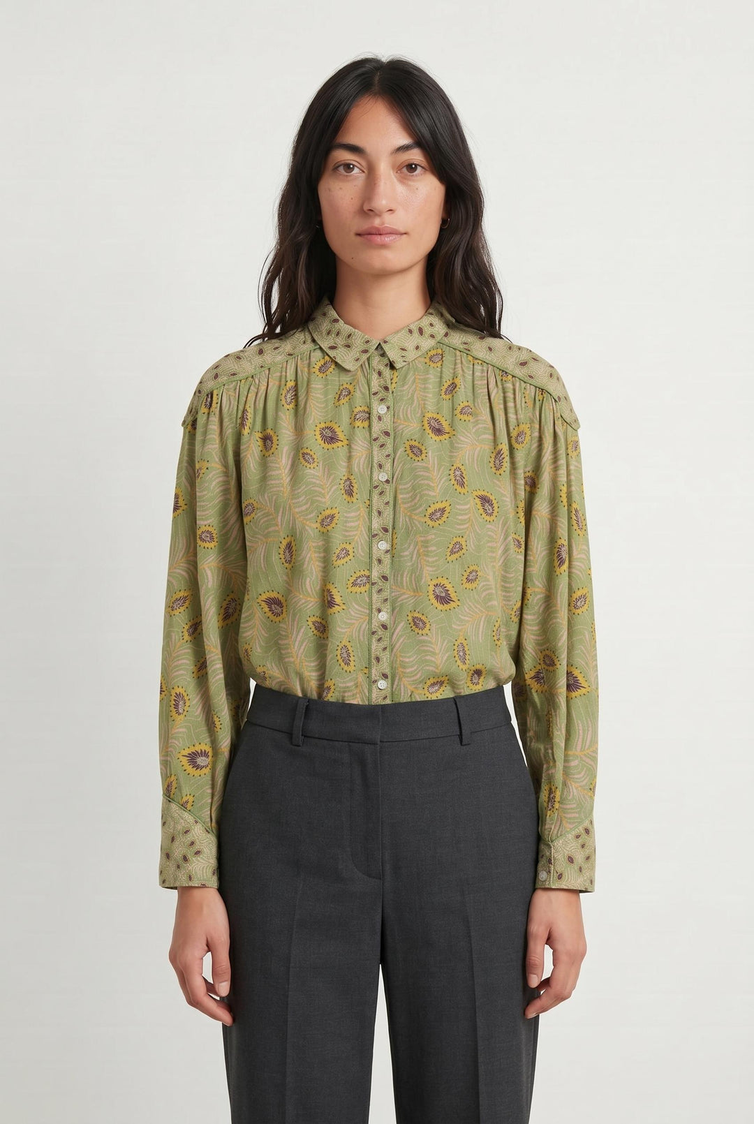 Blouse Verte - Taille S/36 de la marque ba&sh | PARAD107101 - Vendu par Paradigme - Image 1