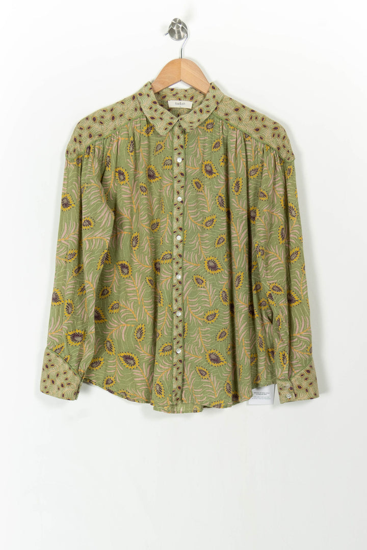 Blouse Verte - Taille S/36 de la marque ba&sh | PARAD107101 - Vendu par Paradigme - Image 2