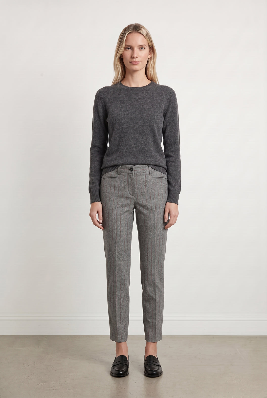Pantalon Gris à Rayures - Taille XS/34 de la marque Pablo | PARAD107110 - Vendu par Paradigme - Image 1
