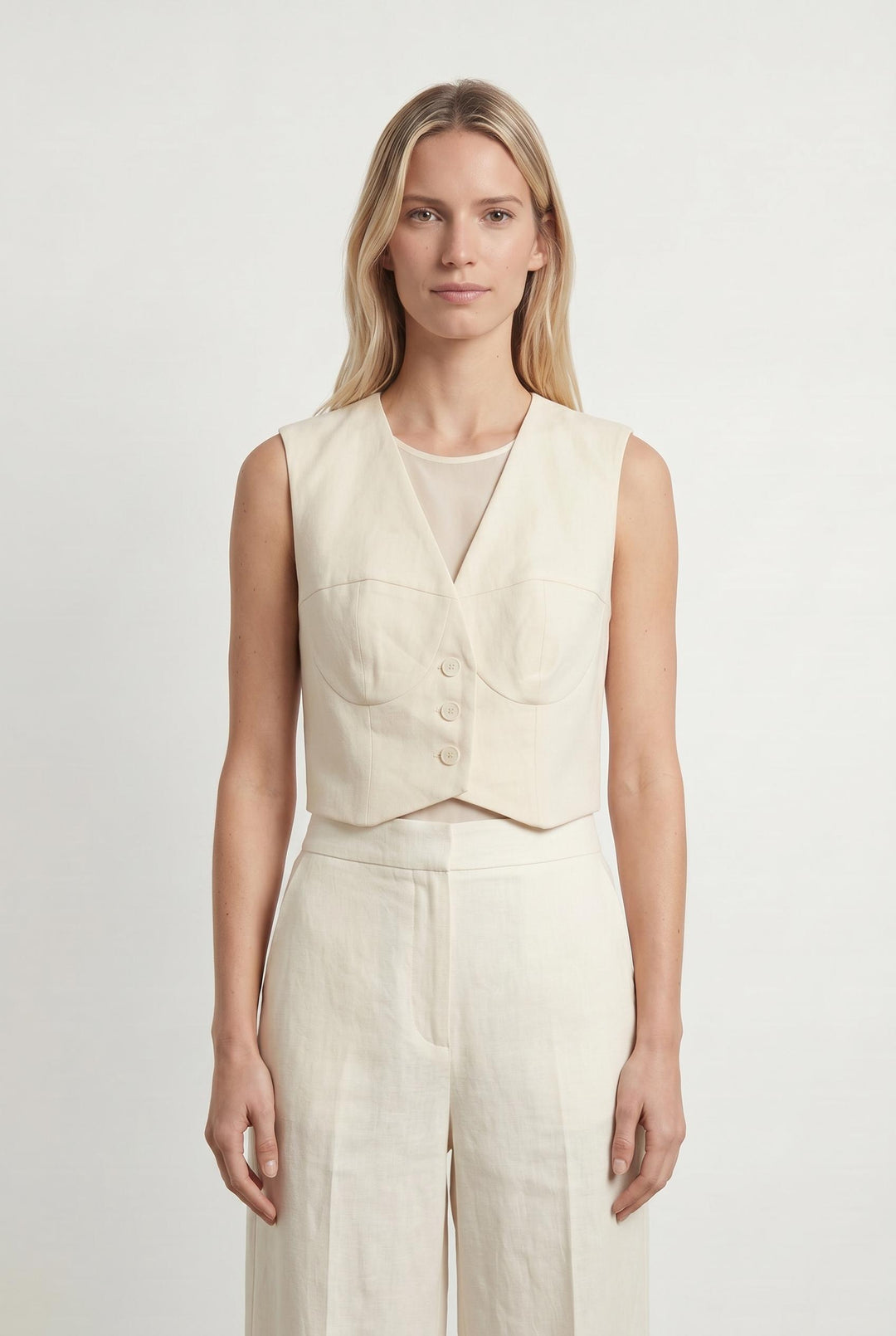 Gilet Beige - Taille S/36 de la marque Sandro | PARAD107112 - Vendu par Paradigme - Image 1