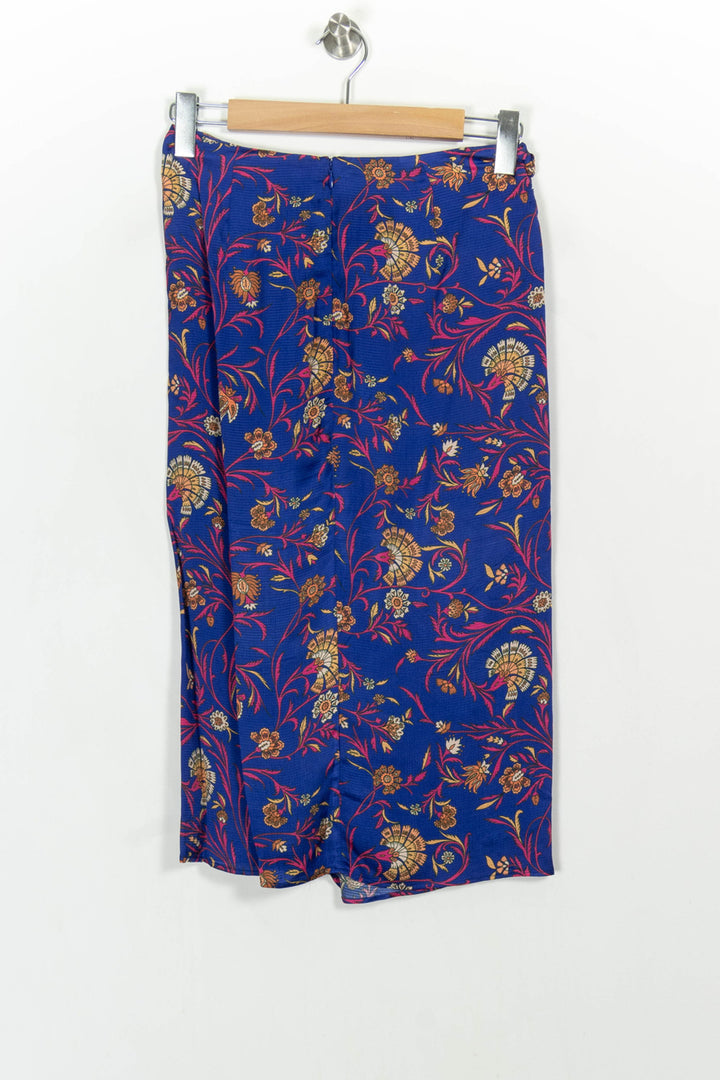 Jupe Midi Bleue et Jaune - Taille S/36 de la marque ba&sh | PARAD107113 - Vendu par Paradigme - Image 4