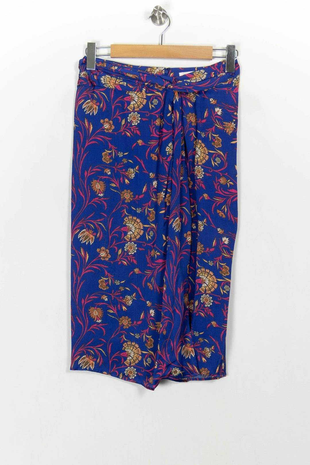 Jupe Midi Bleue et Jaune - Taille S/36 de la marque ba&sh | PARAD107113 - Vendu par Paradigme - Image 2