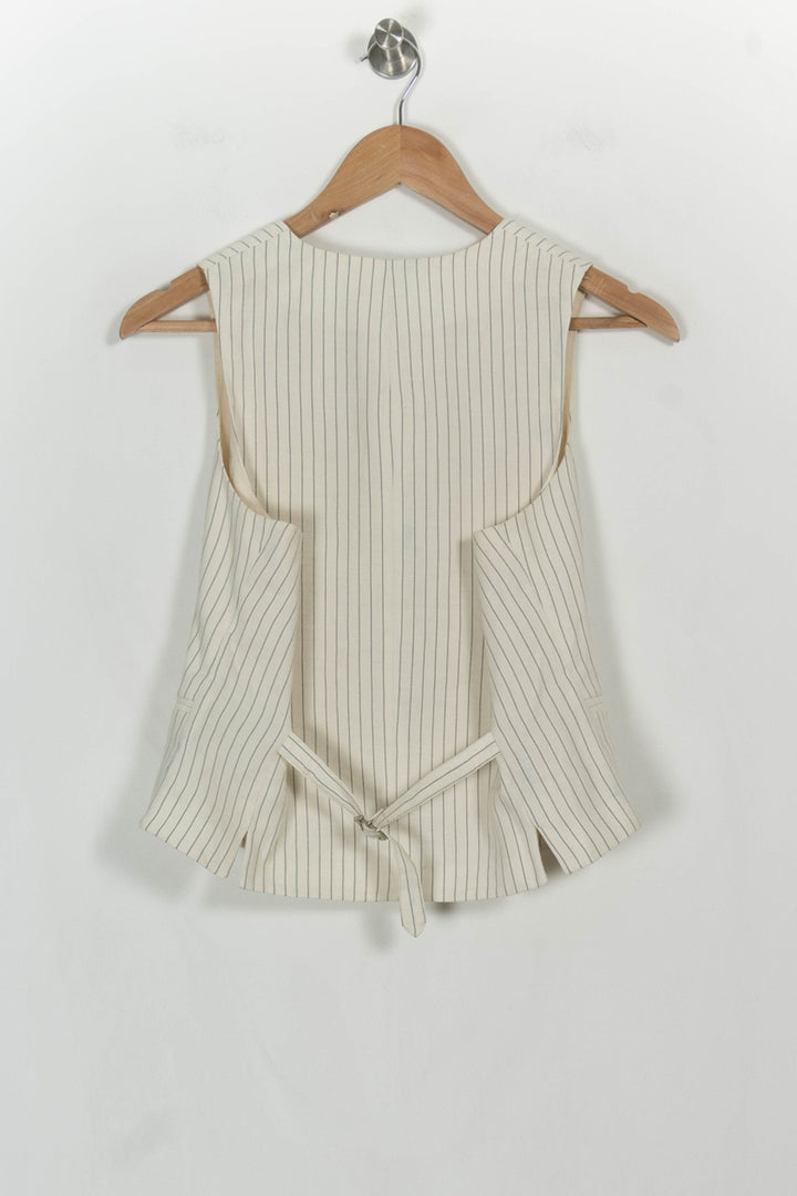 Gilet Beige à Rayures - Taille L/40 de la marque Rouje | PARAD107115 - Vendu par Paradigme - Image 4