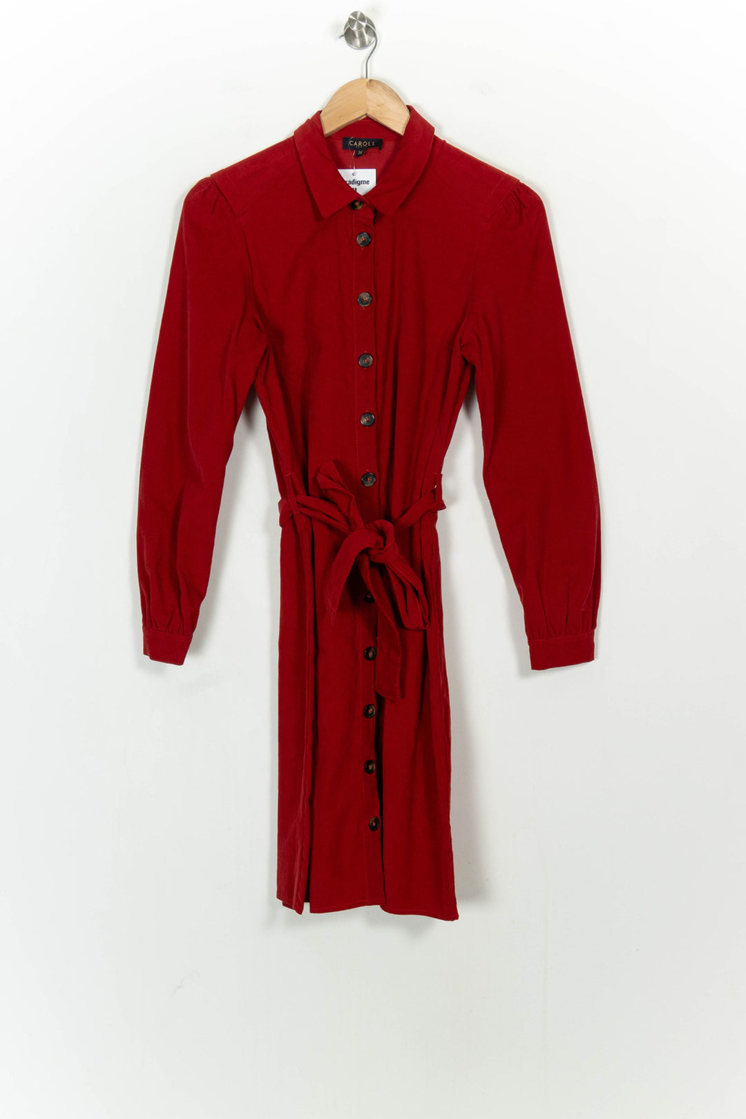 Robe chemise rouge - Taille S/36 de la marque Caroll | PARAD107120 - Vendu par Paradigme - Image 2