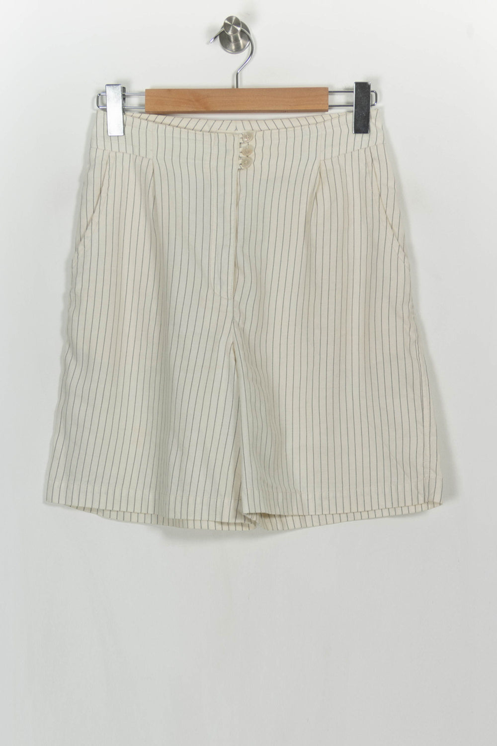 Short Beige à Rayures - Taille M/38 de la marque Rouje | PARAD107121 - Vendu par Paradigme - Image 2