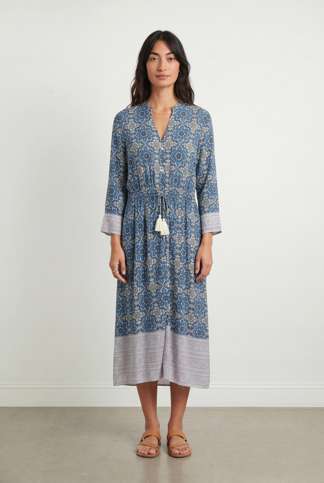 Robe Longue Bleue et Blanche - Taille S/36 de la marque Vanessa Bruno | PARAD107131 - Vendu par Paradigme - Image 1