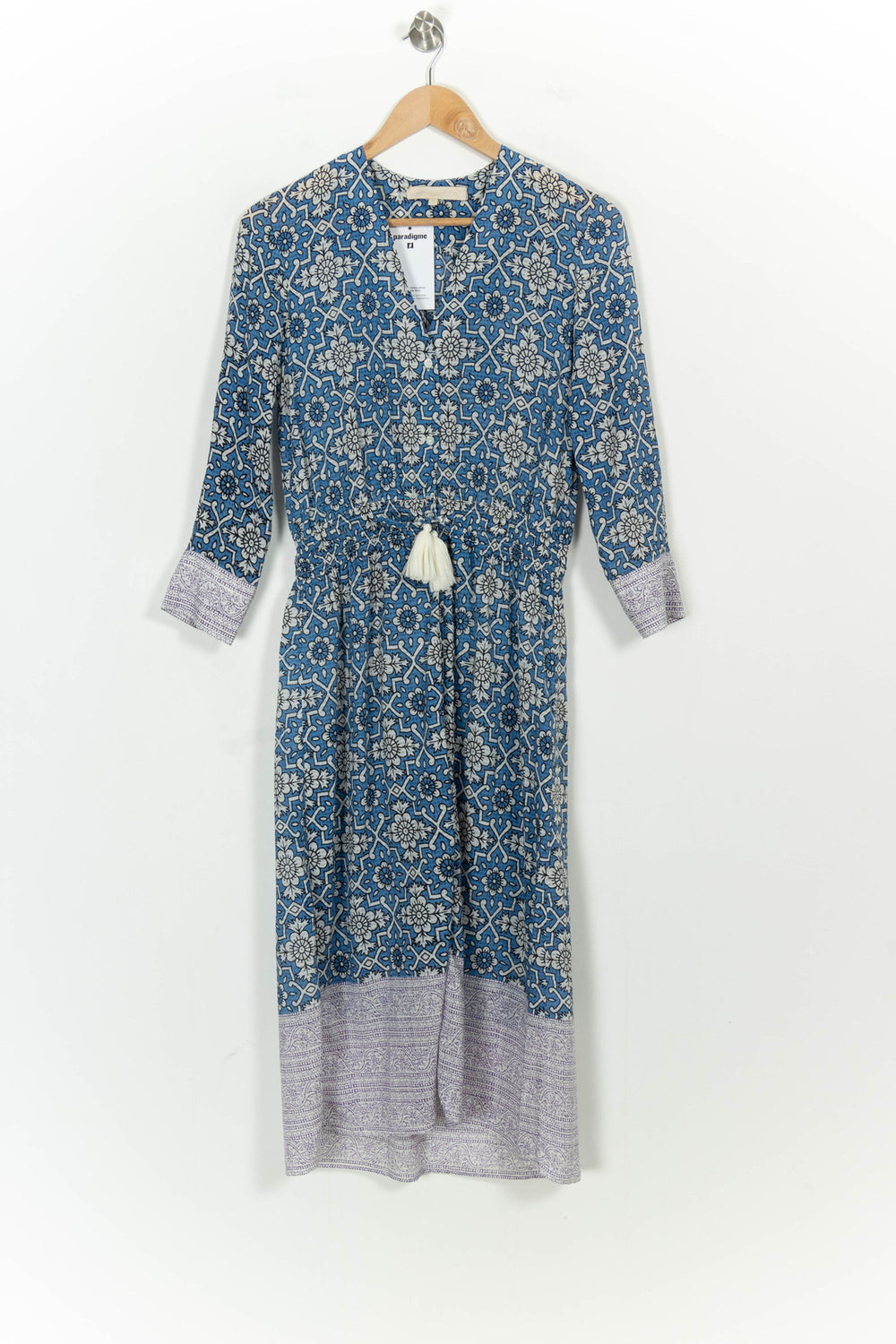 Robe Longue Bleue et Blanche - Taille S/36 de la marque Vanessa Bruno | PARAD107131 - Vendu par Paradigme - Image 2