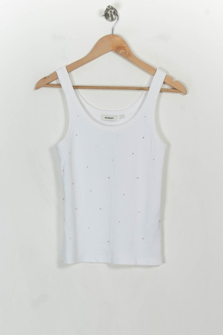 Débardeur Blanc - Taille M/38 de la marque Sandro | PARAD107132 - Vendu par Paradigme - Image 2