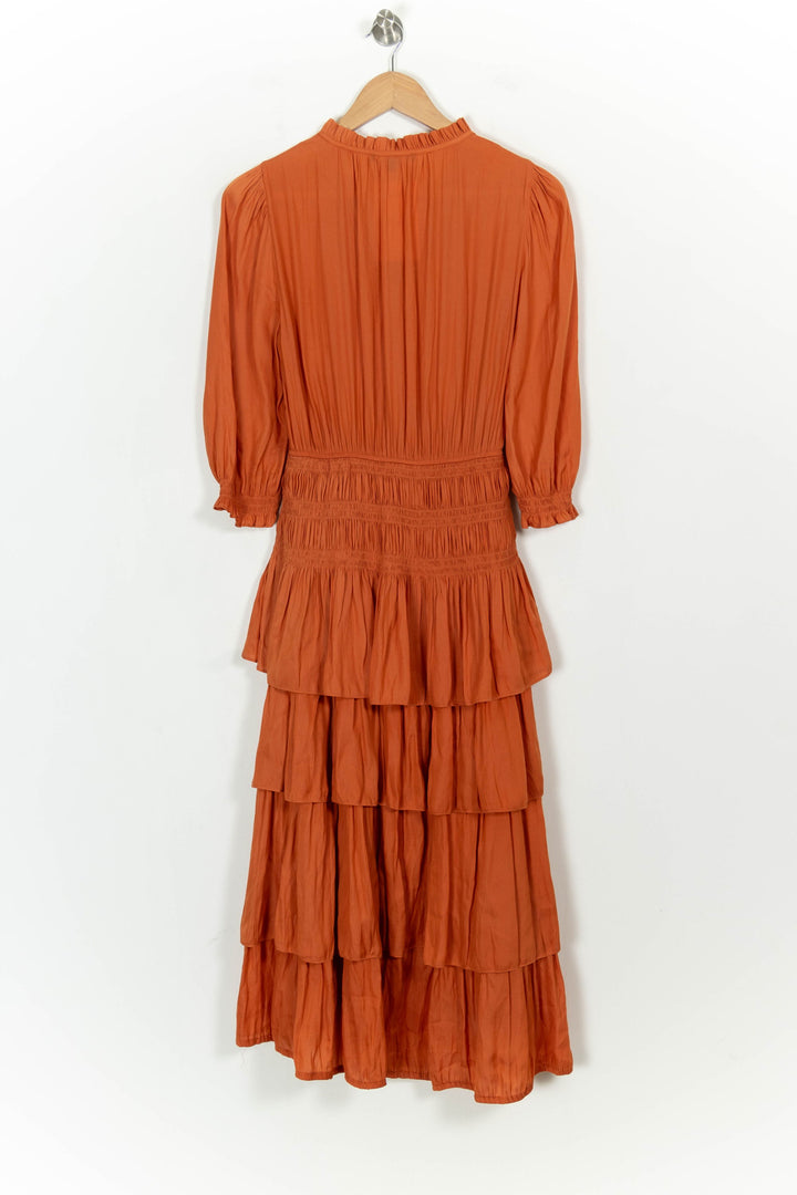 Robe Longue Orange - Taille M/38 de la marque Maje | PARAD107135 - Vendu par Paradigme - Image 4