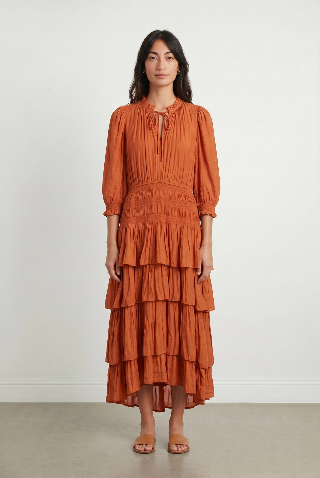 Robe Longue Orange - Taille M/38 de la marque Maje | PARAD107135 - Vendu par Paradigme - Image 1