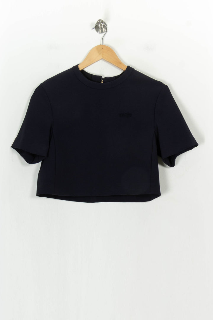 Top Bleu - Taille S/36 de la marque Maje | PARAD107137 - Vendu par Paradigme - Image 2