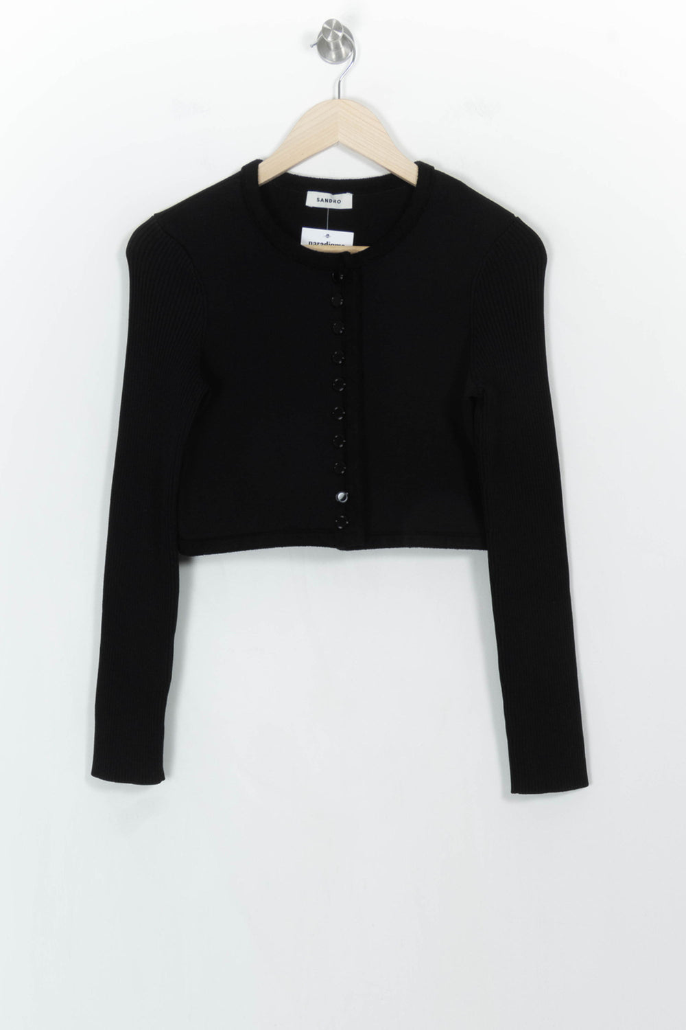 Cardigan Noir - Taille S/36 de la marque Sandro | PARAD107138 - Vendu par Paradigme - Image 2