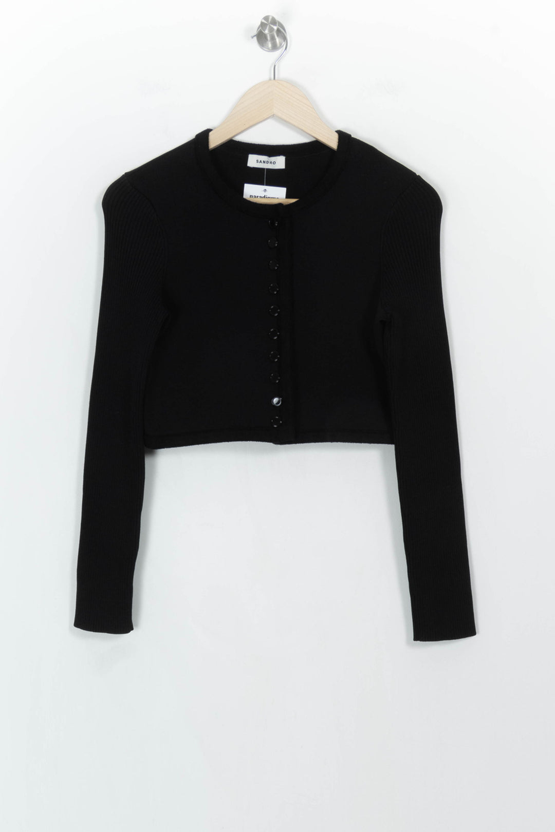 Cardigan Noir - Taille S/36 de la marque Sandro | PARAD107138 - Vendu par Paradigme - Image 2
