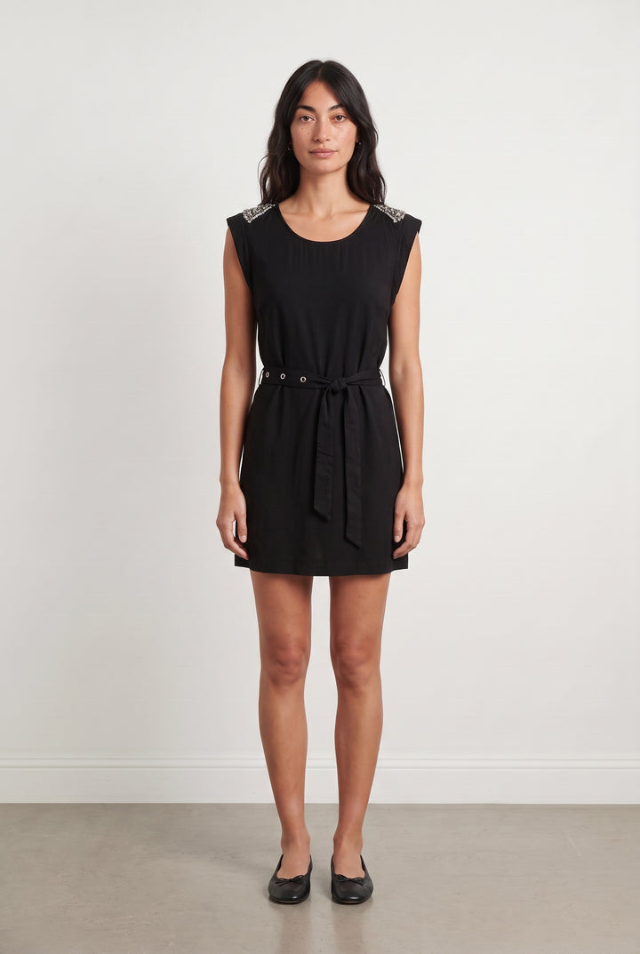 Robe Courte Noire - Taille S/36 de la marque Sandro | PARAD107141 - Vendu par Paradigme - Image 1