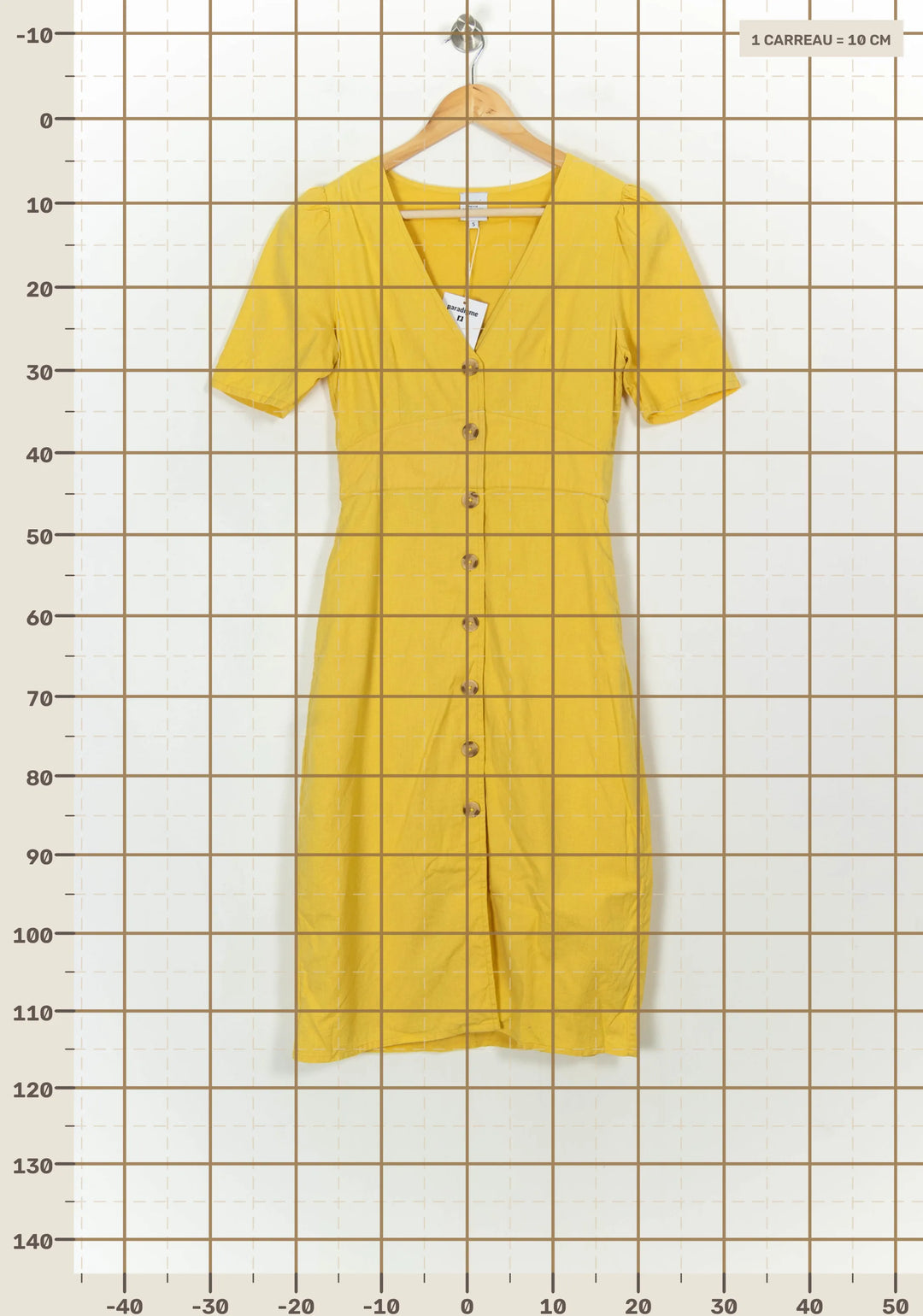 Robe Boutonnée Jaune - Taille S/36 de la marque Petite Mendigote | PARAD107145 - Vendu par Paradigme - Image 4